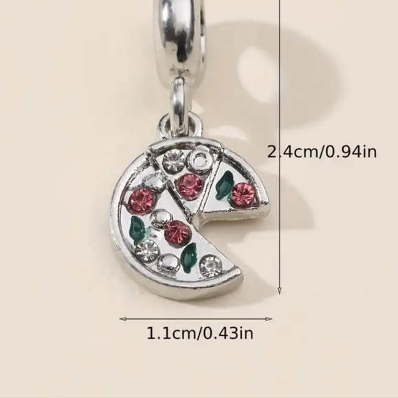 PIZZA  Charm Will FIT Pandora and other European Systems - Picture 5 of 6